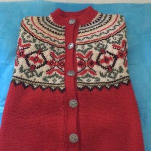 Women’s medium wool handknit cardigan
